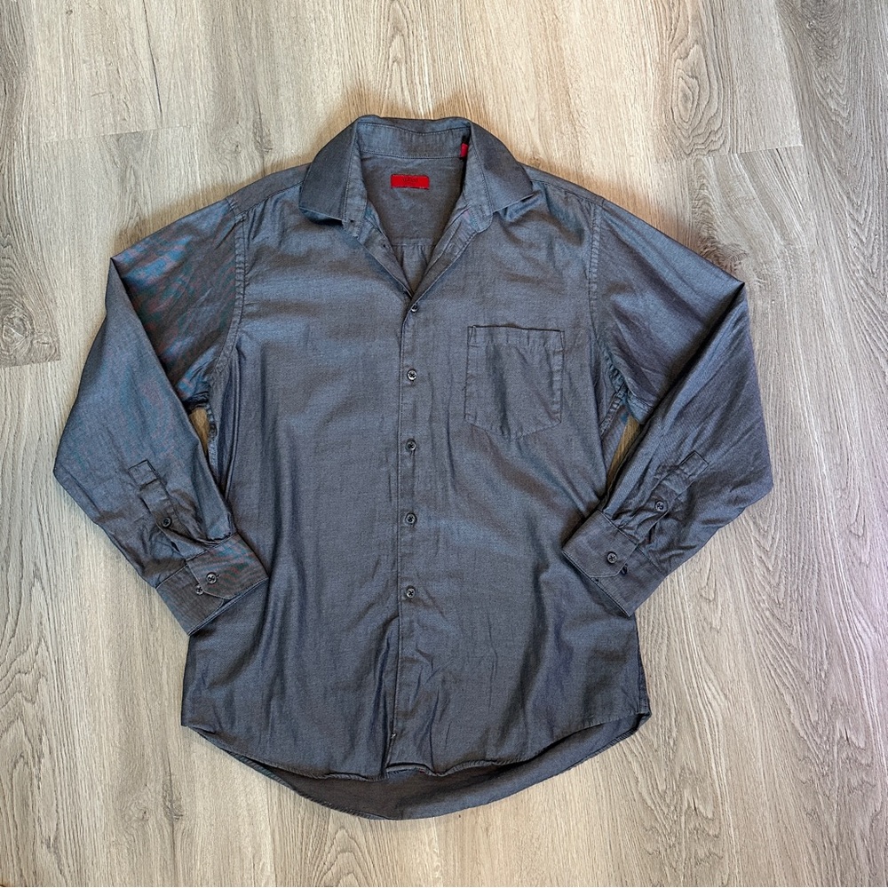Alfani Men’s Fitted Button Down Dress Shirt - Medium